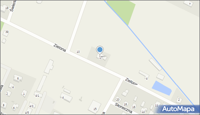 Radzanowo, Zielona, 8, mapa Radzanowo
