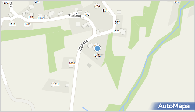 Radziechowy, Zielona, 1451, mapa Radziechowy