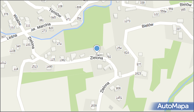 Radziechowy, Zielona, 225, mapa Radziechowy