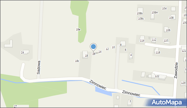 Radziszów, Zimnowiec, 16, mapa Radziszów