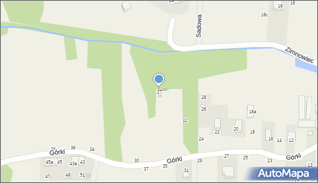 Radziszów, Zimnowiec, 27, mapa Radziszów
