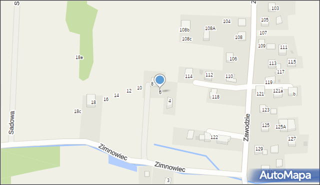 Radziszów, Zimnowiec, 6, mapa Radziszów