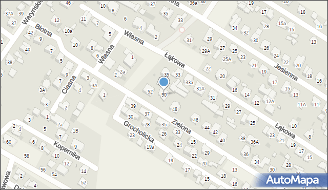 Raszyn, Zielona, 50, mapa Raszyn