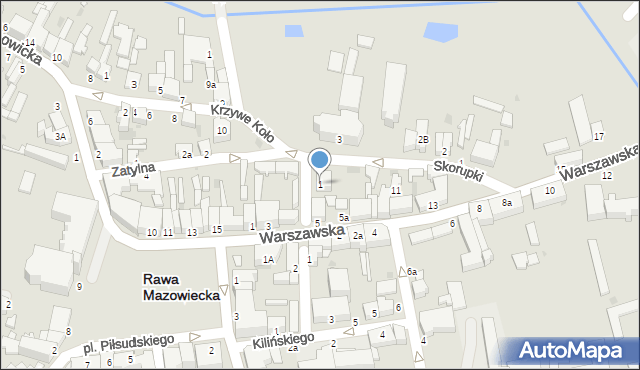 Rawa Mazowiecka, Ziemowita, 1, mapa Rawa Mazowiecka