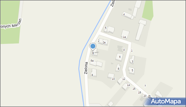 Redlica, Zielona, 6, mapa Redlica