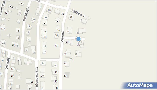 Reguły, Zielona, 41, mapa Reguły