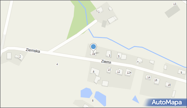 Robakowo, Ziemska, 1a, mapa Robakowo