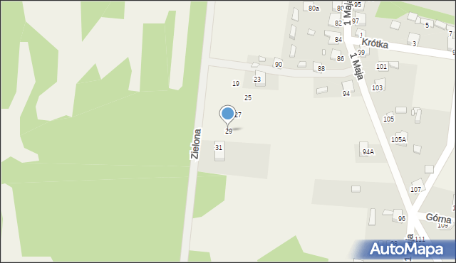 Rokitno Szlacheckie, Zielona, 29, mapa Rokitno Szlacheckie