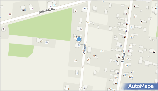 Rokitno Szlacheckie, Zielona, 2c, mapa Rokitno Szlacheckie