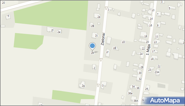 Rokitno Szlacheckie, Zielona, 2d, mapa Rokitno Szlacheckie