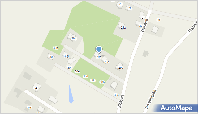 Rokocin, Ziołowa, 29d, mapa Rokocin