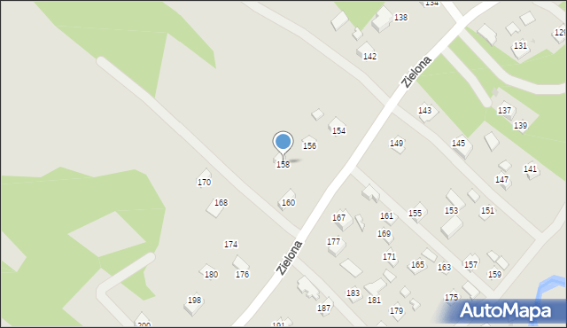 Ropczyce, Zielona, 158, mapa Ropczyce