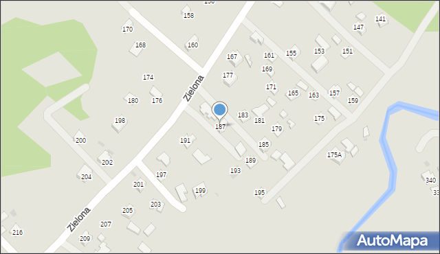 Ropczyce, Zielona, 187, mapa Ropczyce