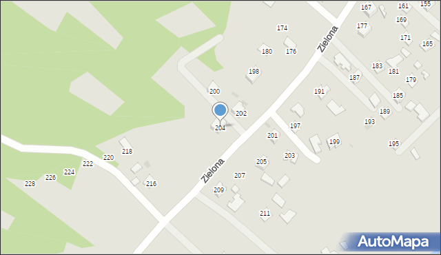Ropczyce, Zielona, 204, mapa Ropczyce