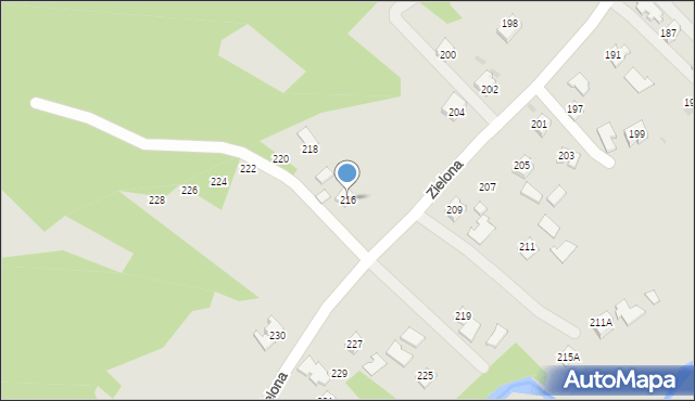Ropczyce, Zielona, 216, mapa Ropczyce