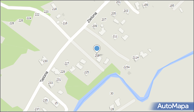 Ropczyce, Zielona, 219, mapa Ropczyce