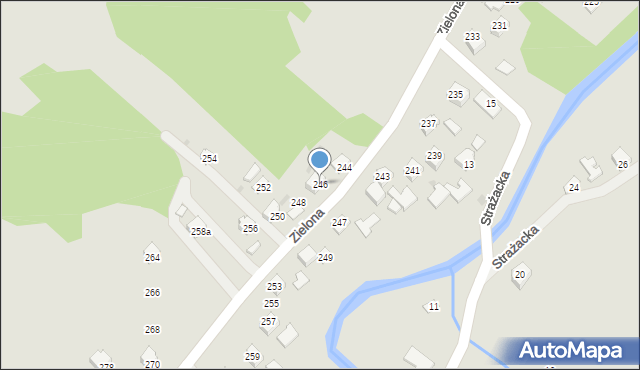 Ropczyce, Zielona, 246, mapa Ropczyce