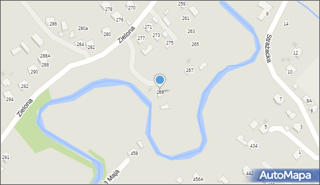 Ropczyce, Zielona, 269, mapa Ropczyce