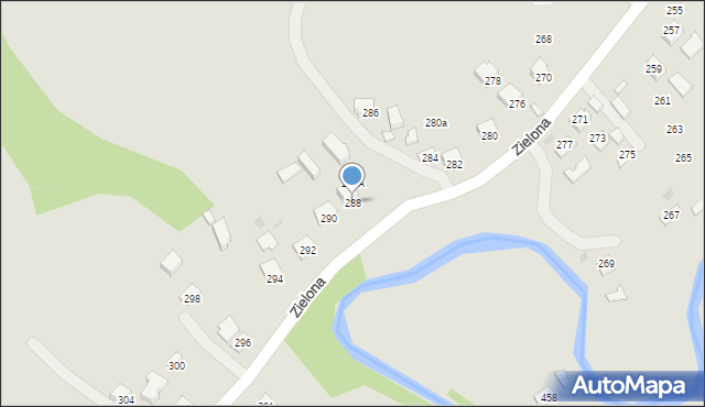 Ropczyce, Zielona, 288, mapa Ropczyce