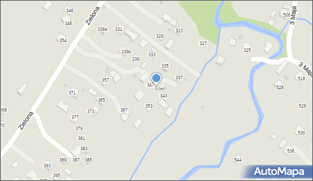 Ropczyce, Zielona, 345, mapa Ropczyce