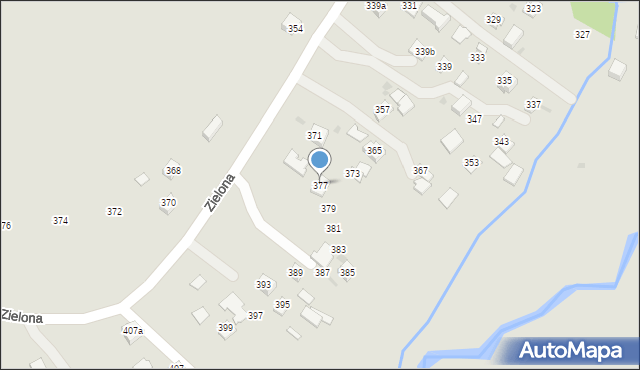 Ropczyce, Zielona, 377, mapa Ropczyce