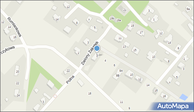 Rozgarty, Zielony Zakątek, 2, mapa Rozgarty