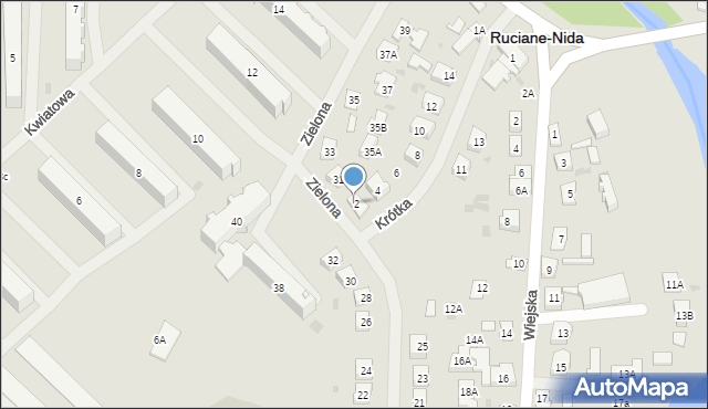 Ruciane-Nida, Zielona, 29, mapa Ruciane-Nida
