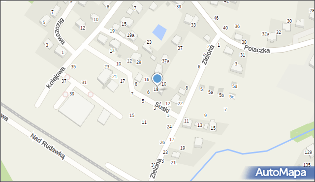 Rudawa, Zielona, 14, mapa Rudawa