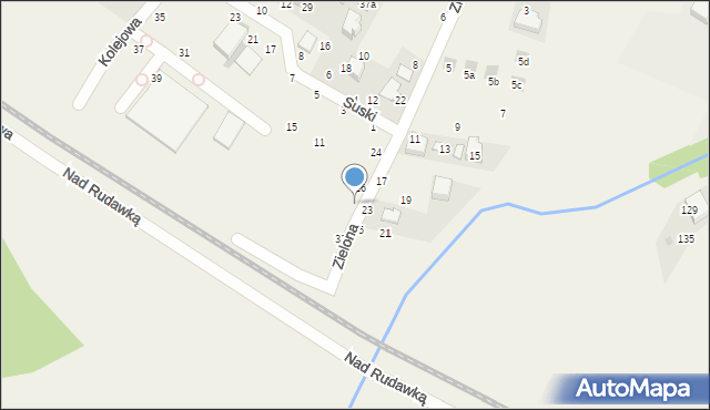 Rudawa, Zielona, 28, mapa Rudawa