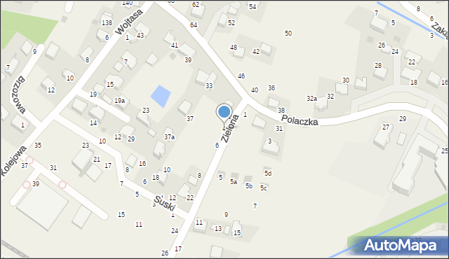 Rudawa, Zielona, 4, mapa Rudawa