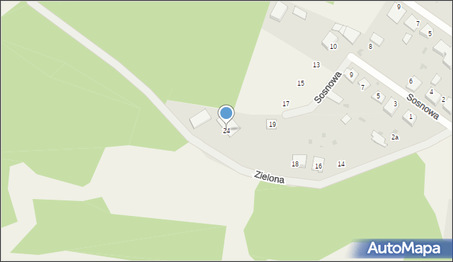 Rudy, Zielona, 24, mapa Rudy