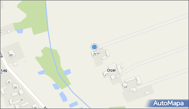 Rusiec, Zielona, 15, mapa Rusiec
