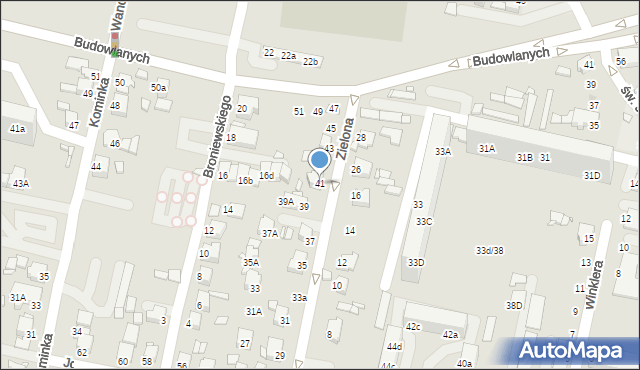 Rybnik, Zielona, 41, mapa Rybnika
