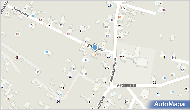Rybnik, Ziemowita, 3, mapa Rybnika