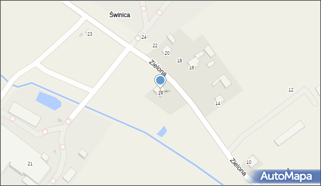 Rzeniszów, Zielona, 19, mapa Rzeniszów