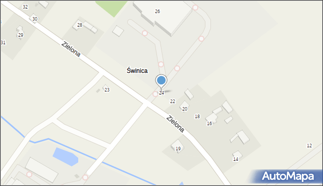 Rzeniszów, Zielona, 24, mapa Rzeniszów