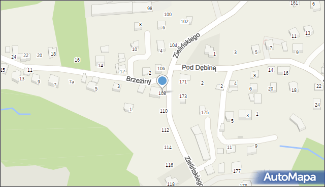 Rzeszotary, Zielińskiego Zygmunta, gen., 108, mapa Rzeszotary