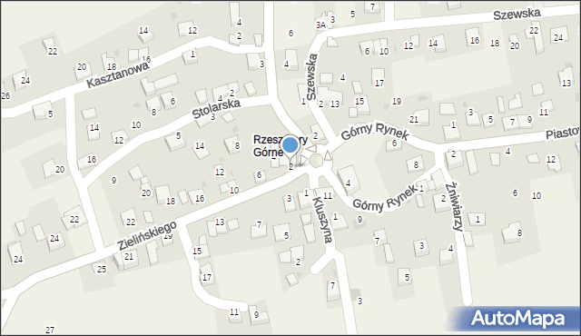 Rzeszotary, Zielińskiego Zygmunta, gen., 2, mapa Rzeszotary