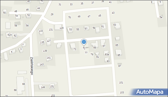 Rzeszotary, Zielińskiego Zygmunta, gen., 71, mapa Rzeszotary