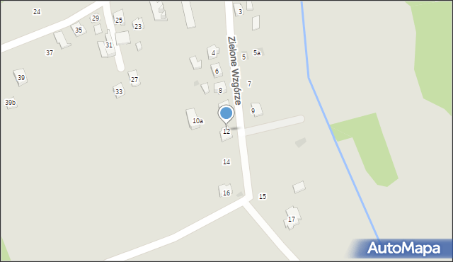 Rzeszów, Zielone Wzgórze, 12, mapa Rzeszów