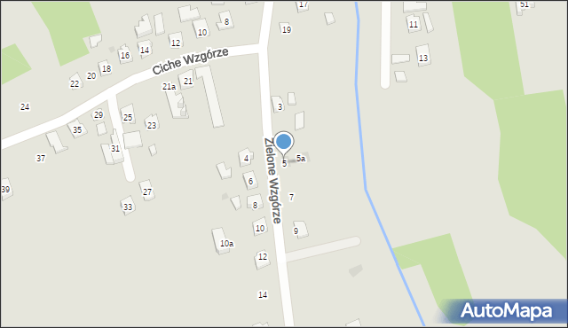 Rzeszów, Zielone Wzgórze, 5, mapa Rzeszów