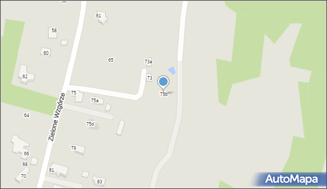 Rzeszów, Zielone Wzgórze, 73b, mapa Rzeszów
