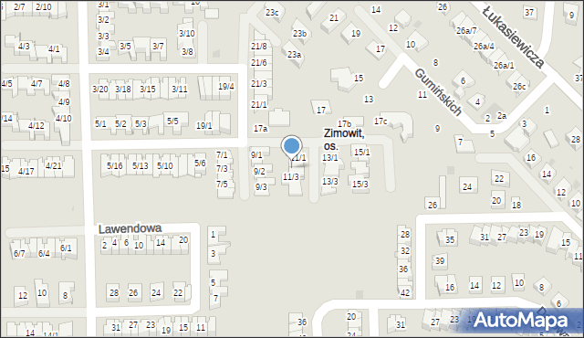 Rzeszów, Zimowit, 11/2, mapa Rzeszów