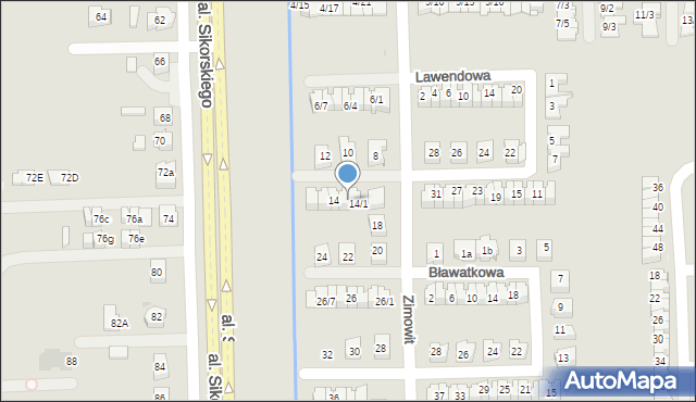 Rzeszów, Zimowit, 14/2, mapa Rzeszów