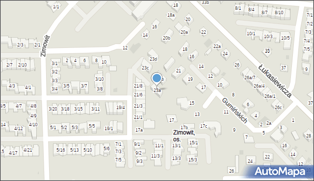 Rzeszów, Zimowit, 23a, mapa Rzeszów