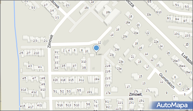 Rzeszów, Zimowit, 25, mapa Rzeszów