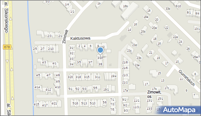 Rzeszów, Zimowit, 3/10, mapa Rzeszów