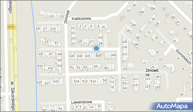 Rzeszów, Zimowit, 3/12, mapa Rzeszów