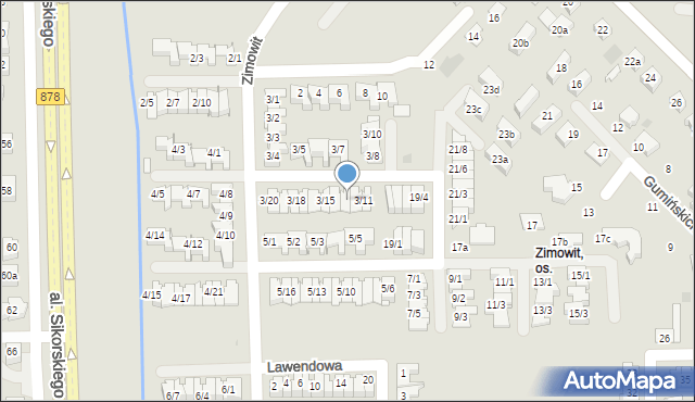 Rzeszów, Zimowit, 3/13, mapa Rzeszów