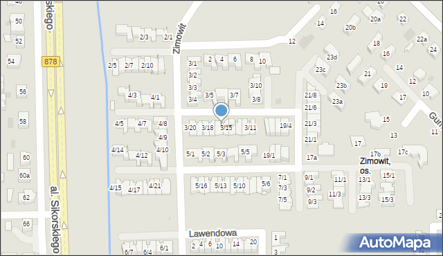 Rzeszów, Zimowit, 3/16, mapa Rzeszów